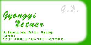 gyongyi metner business card